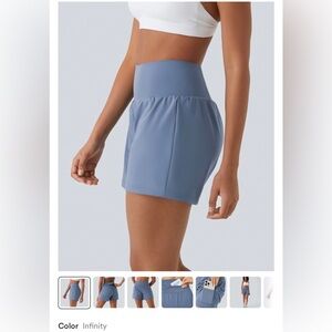HALARA High-Waisted 5” yoga Shorts with Pockets.  Longer length .  Infinity